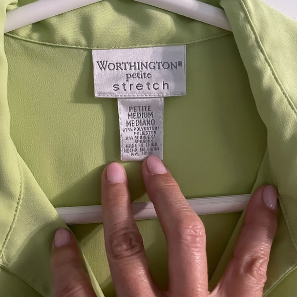 Worthington Separates Lime Blouse and Lime and Pink Floral Skirt - Picture 7 of 8